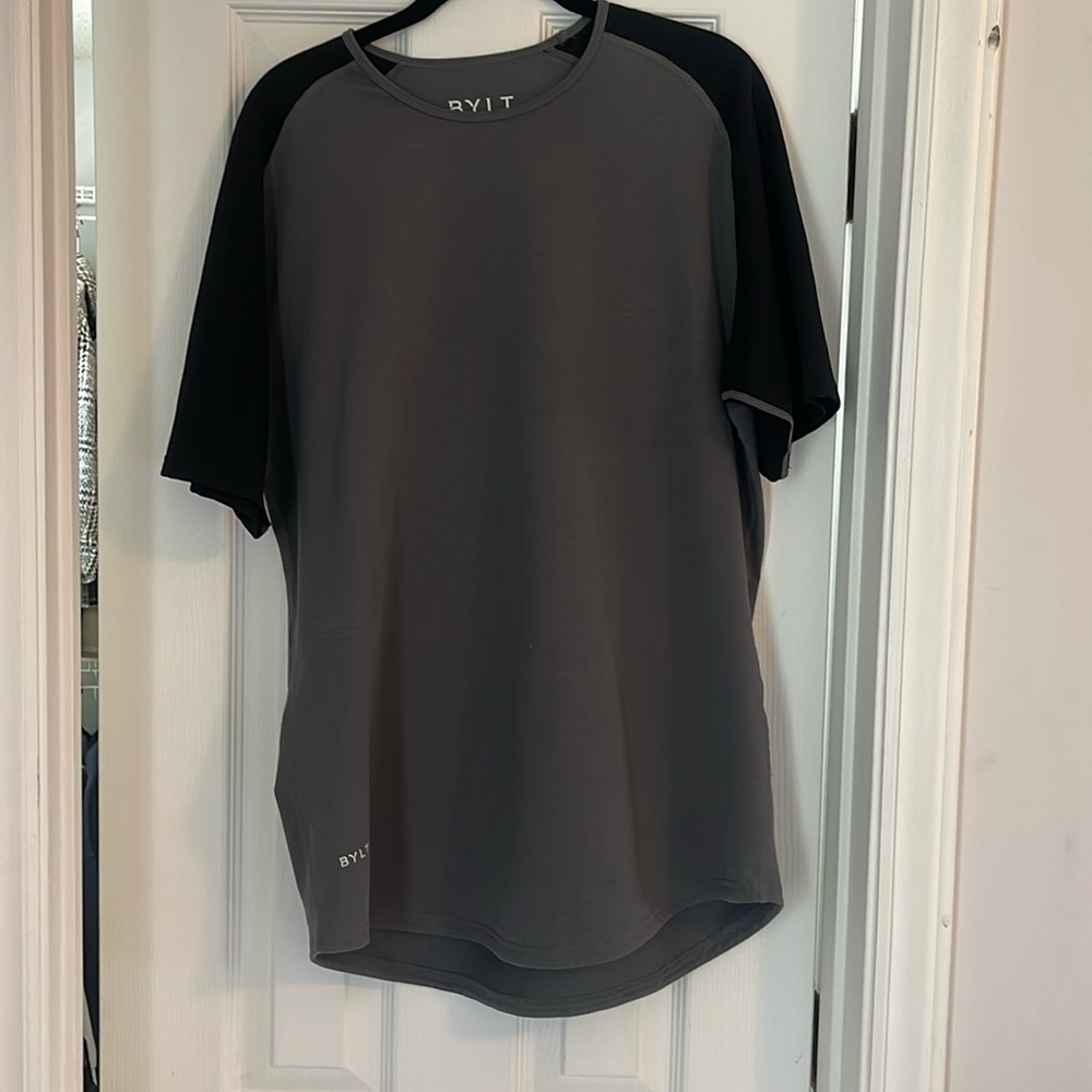 Brand new never worn BYLT mens T shirt. Color black and great size Large.